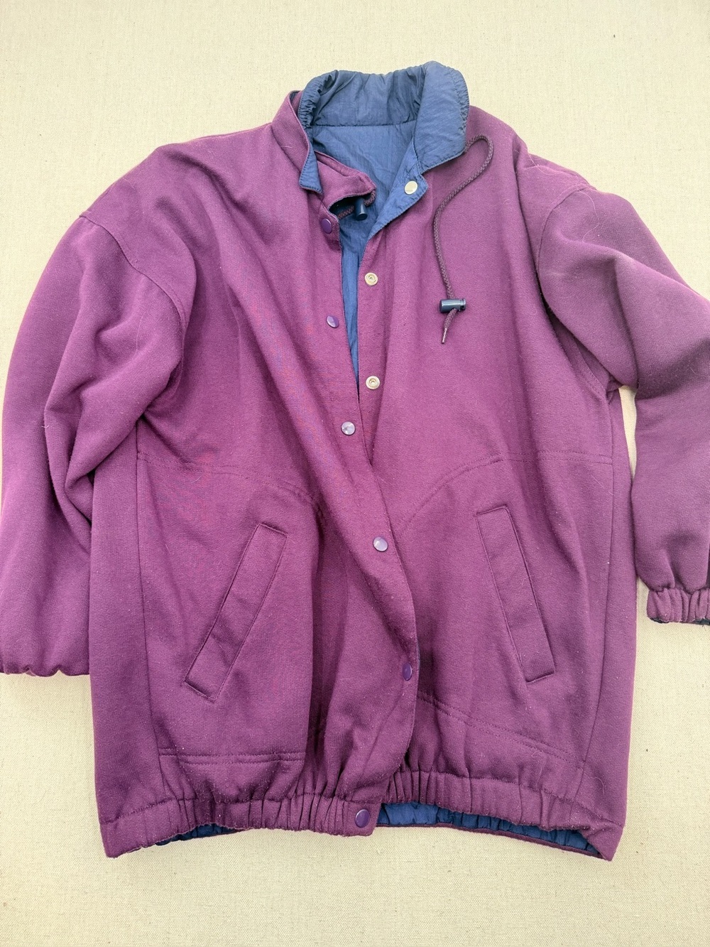 Vintage 80s reversible fleece raincoat